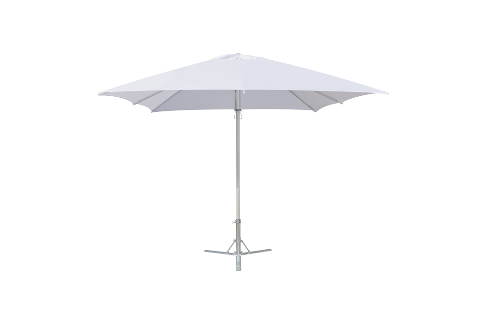 Parasol 3x3m wit incl.inklapbare parasolvoet