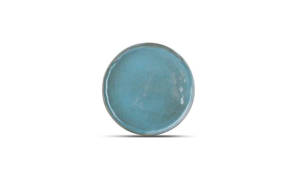 Plat bord elements blauw/groen Ø19,5cm