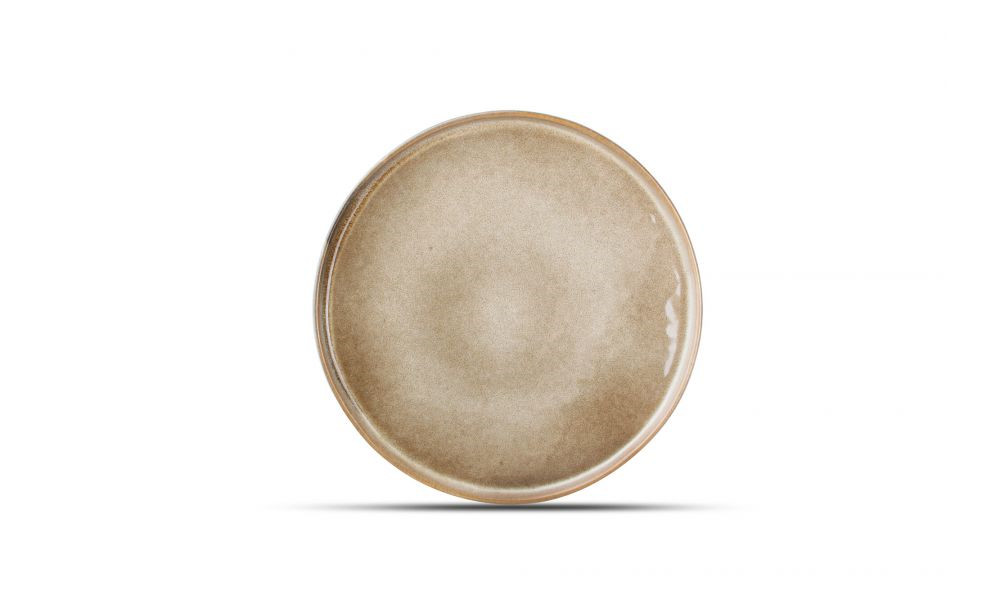 Plat bord elements bruin Ø19,5 cm