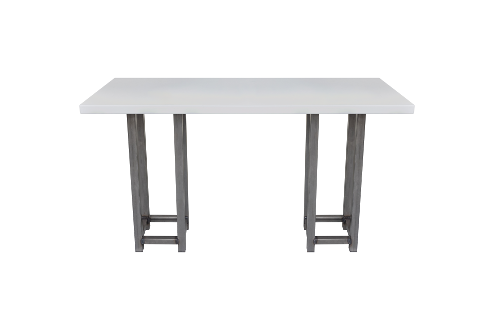 Statafel Easy white-Steel 80x180 cm