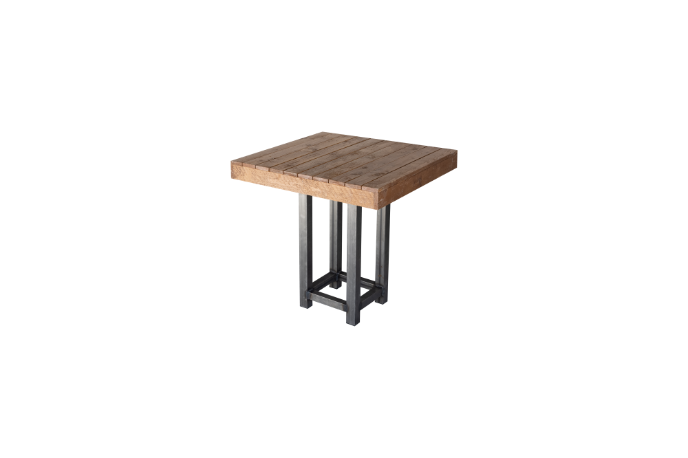 Tafel Natural wood-Steel 80x80 cm